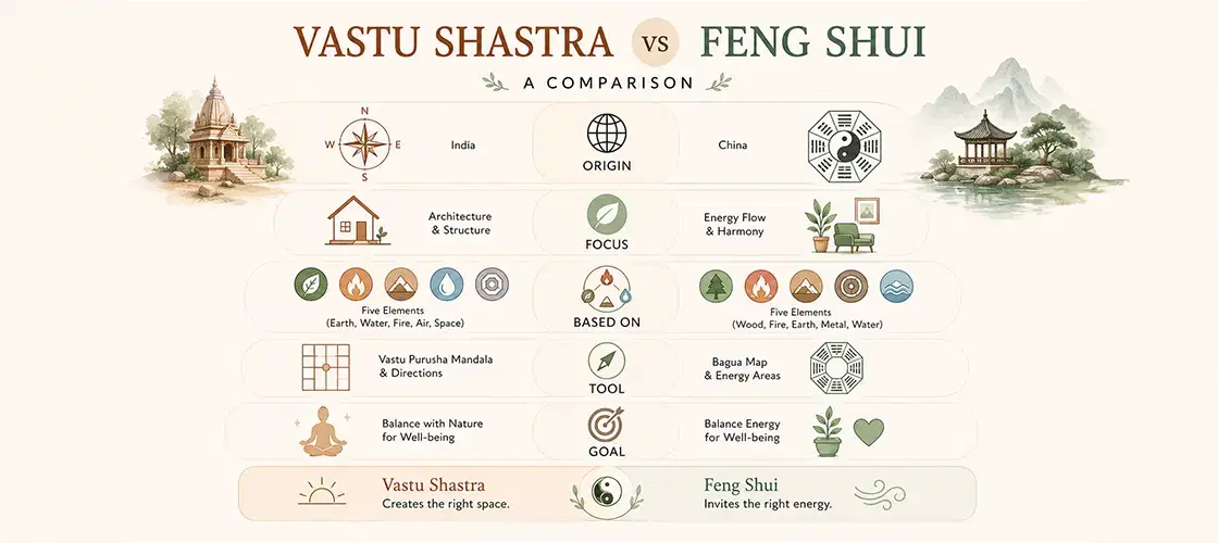 Vastu Shastra vs Feng Shui: what's actually different