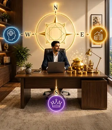 Vastu for Work Desk The Right Sitting Direction for Focus, Income, and Authority